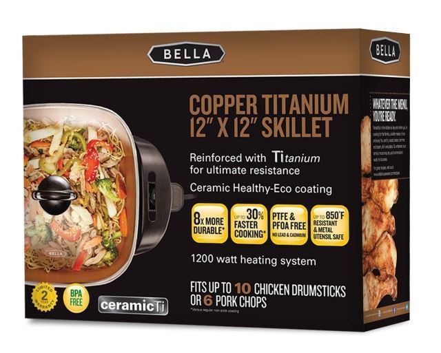 bella 12 x 12 electric skillet packaging bella 12 x 12 electric skillet packaging