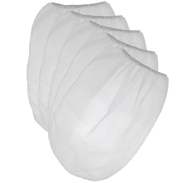 Mesh bags for filtering of maple sap.