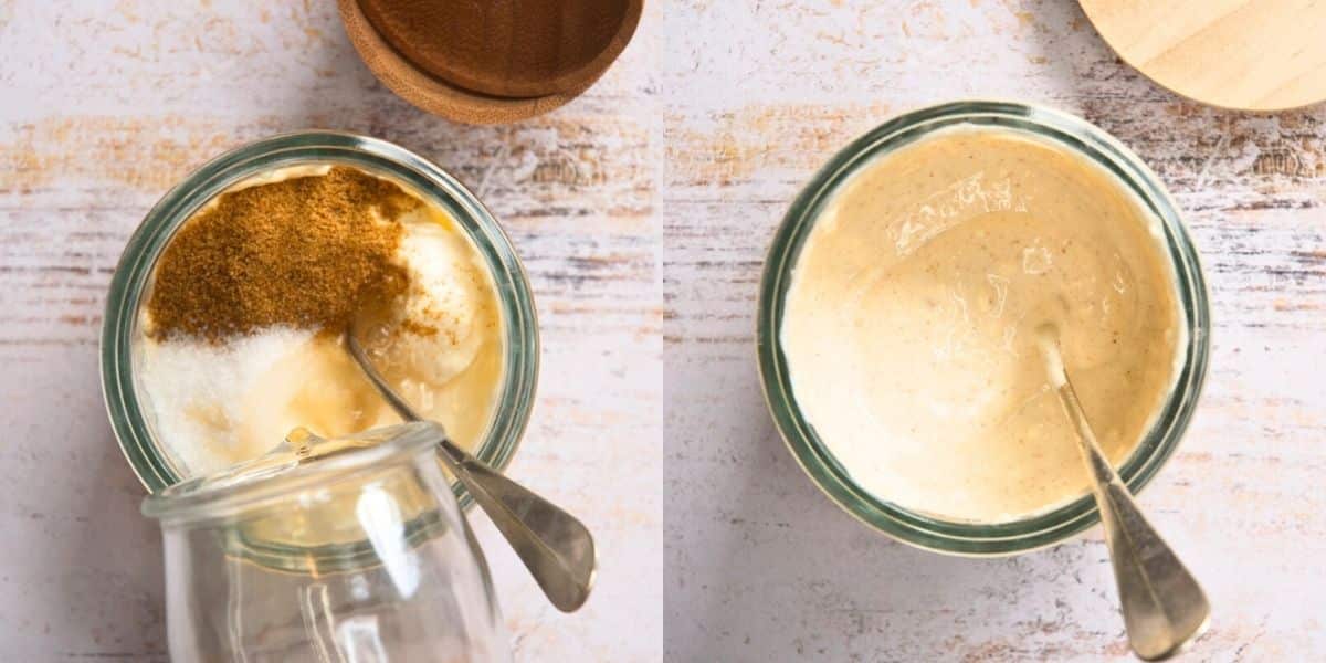 Slider sauce in jar prep pictures.