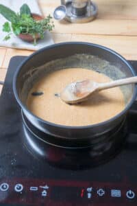 Roux in frying pan.