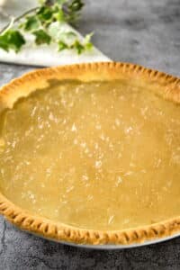 Clear pumpkin pie.