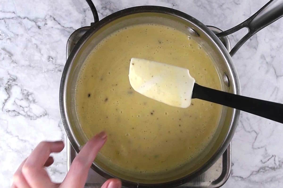 Crème Brûlée custard in pot.