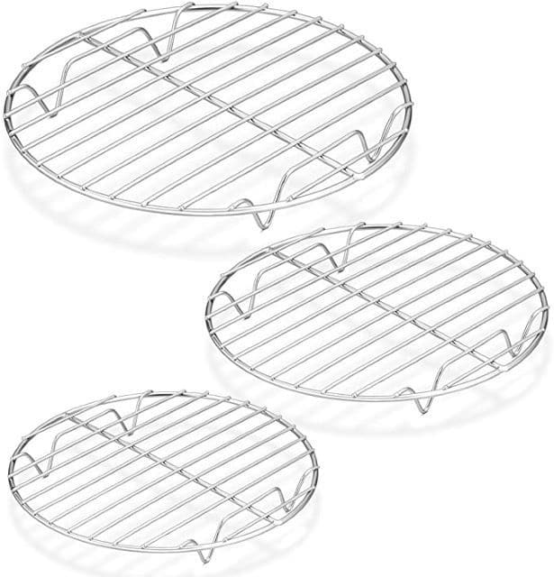 Small Metal Baking Grate Small baking racks isolated on white background.