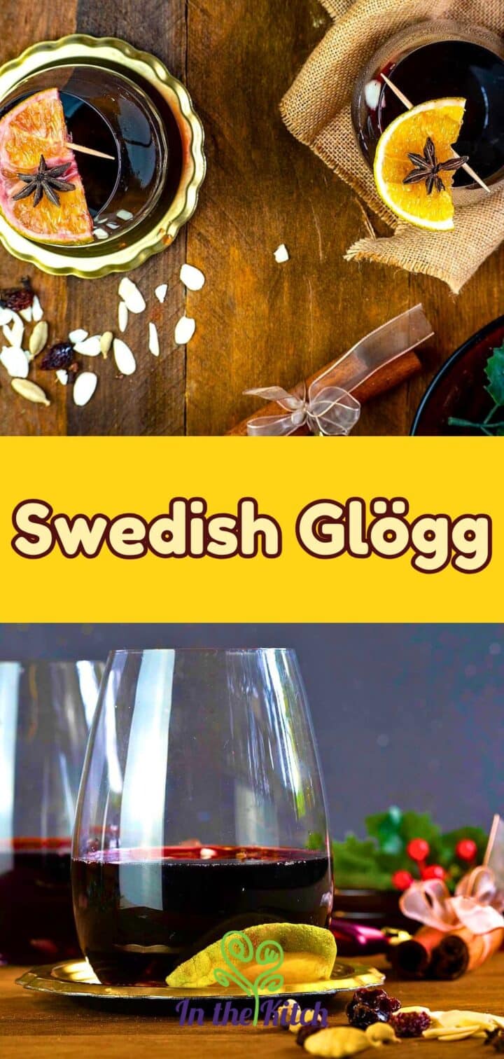 Glögg images and text overlay that says 'Swedish Glögg'.