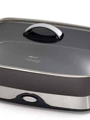 Large electric skillet.