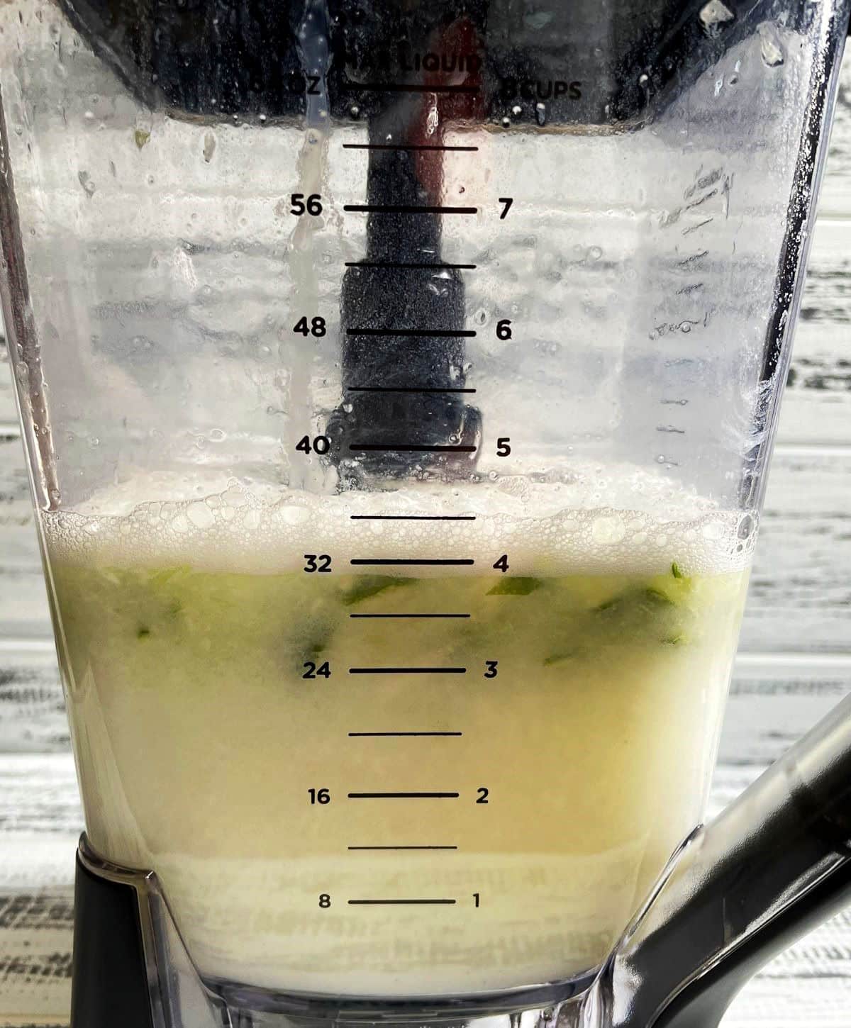 Brazilian lemonade in blender.