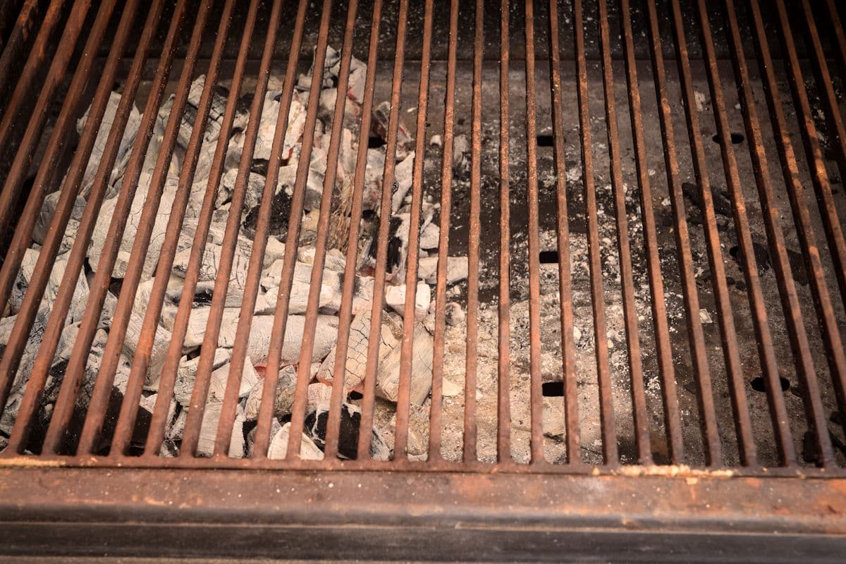 Charcoal grill with indirect and direct heat.