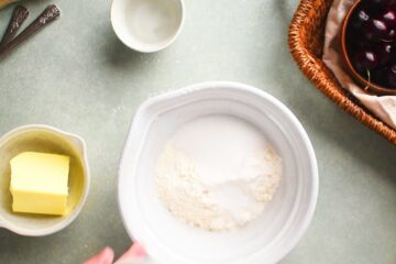 Pastry ingredients in bowl.