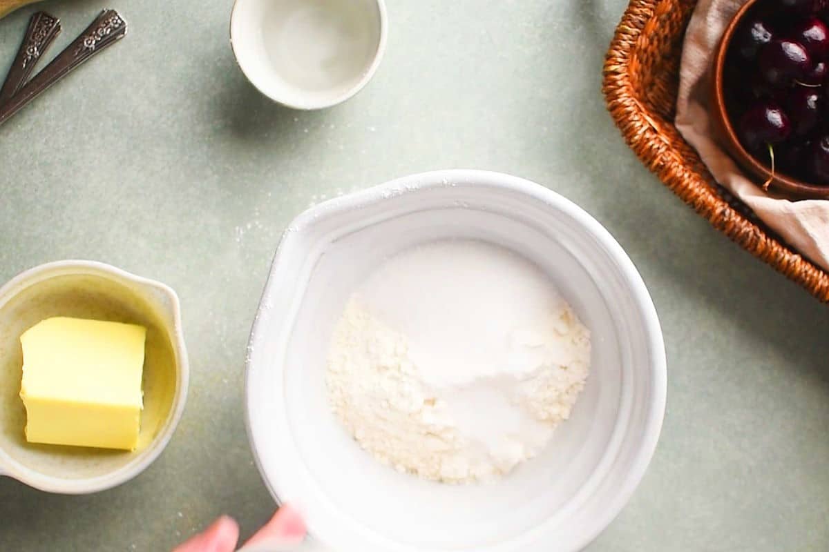 Pastry ingredients in bowl.
