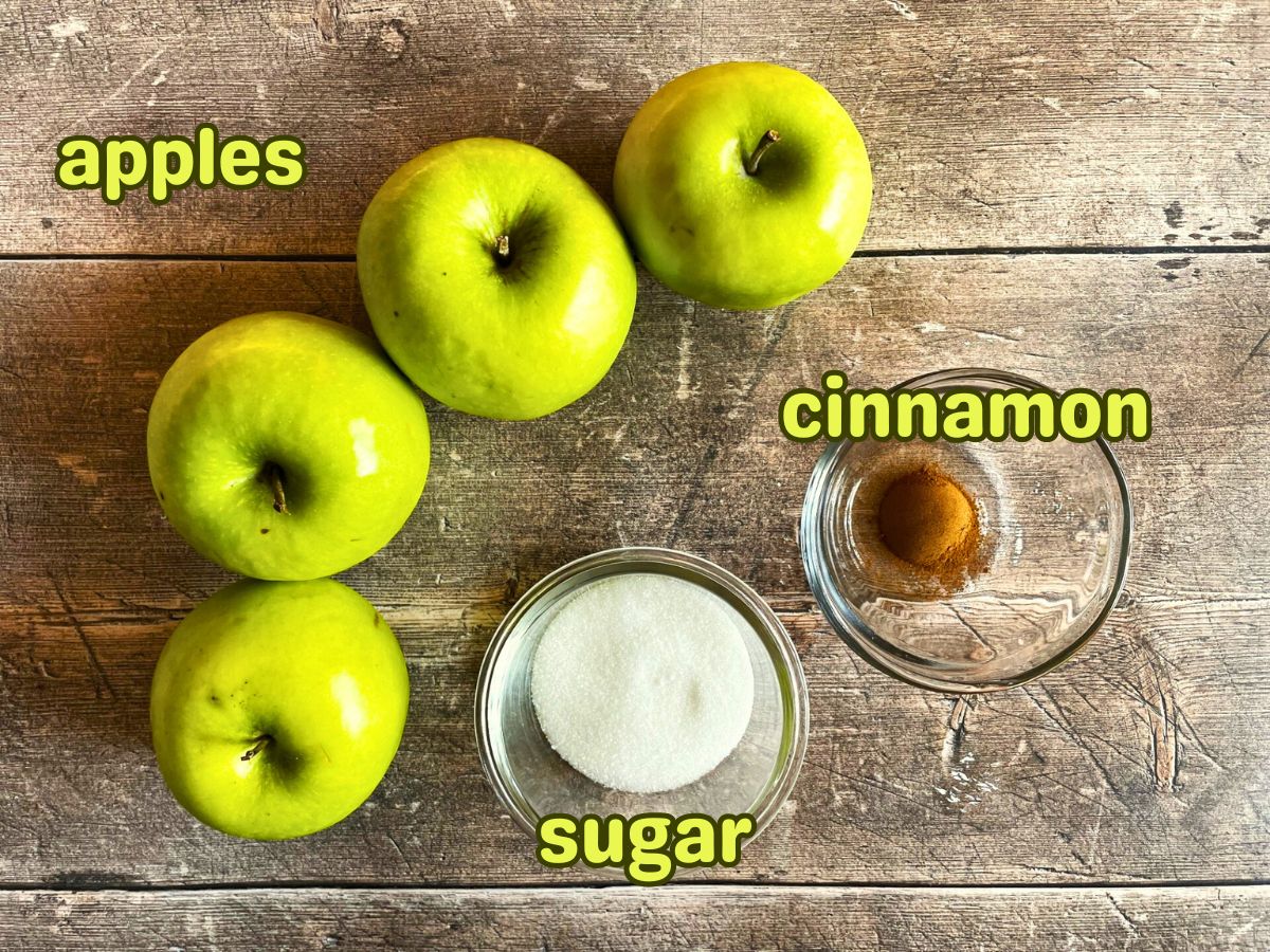 Cinnamon apple chips ingredients labeled.