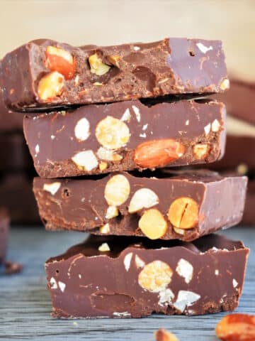 Cuban lunch chocolate bars stacked.