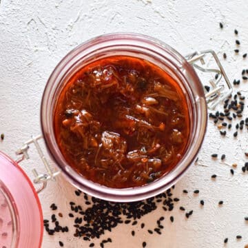 Xo sauce in a jar.