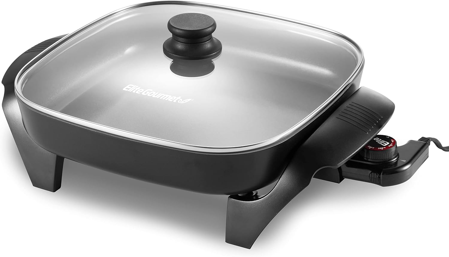 bella 12 x 12 electric skillet packaging Elite electric skillet.
