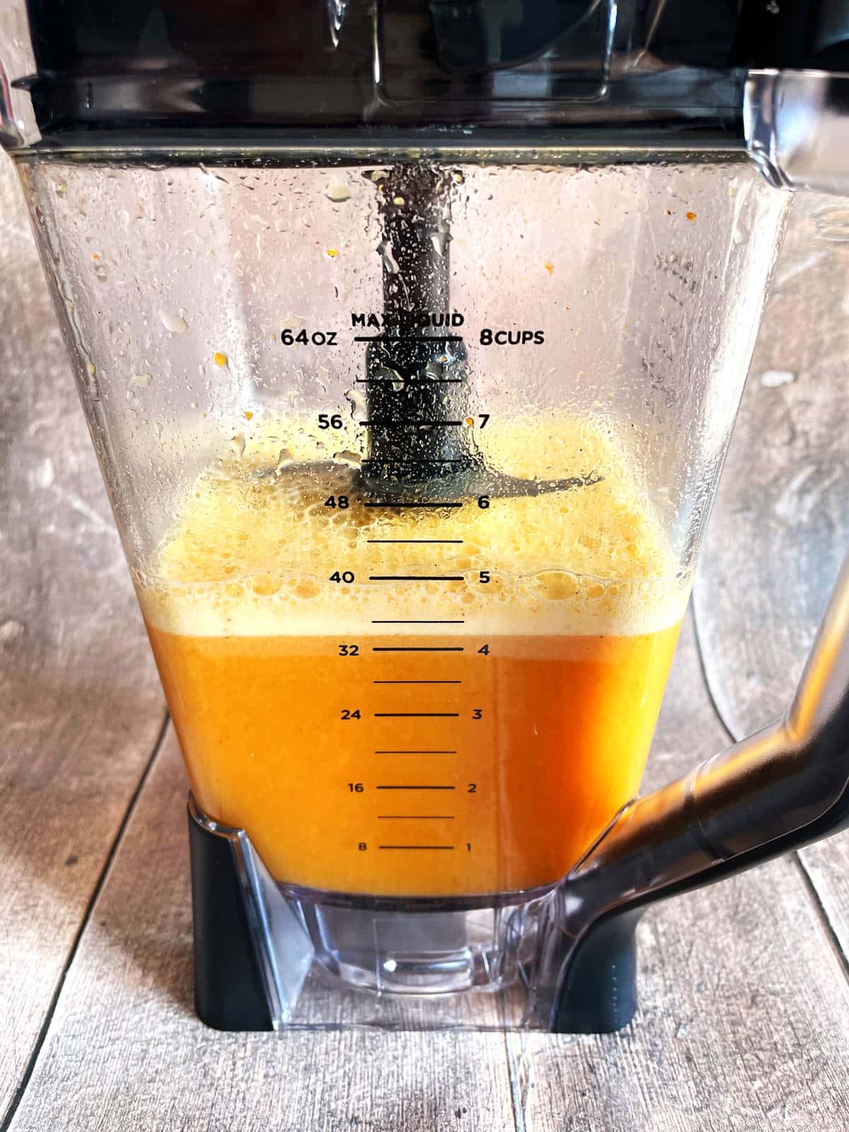 Fall pumpkin punch in a blender.