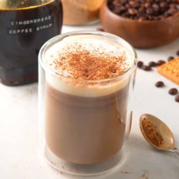 Gingerbread latte and gingerbread coffee syrup.