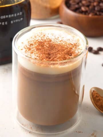 Gingerbread latte and gingerbread coffee syrup.