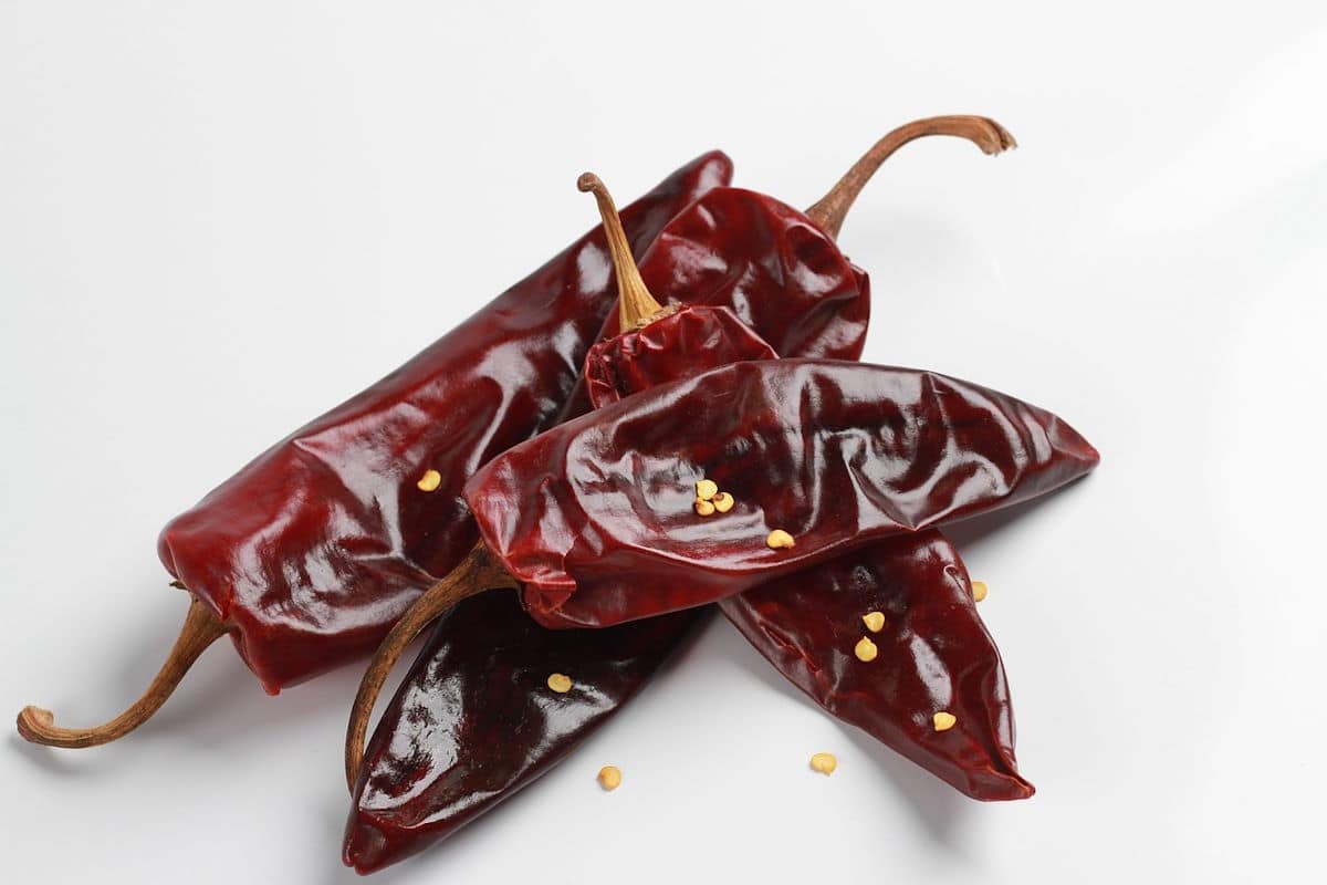 Guajillo chili peppers.