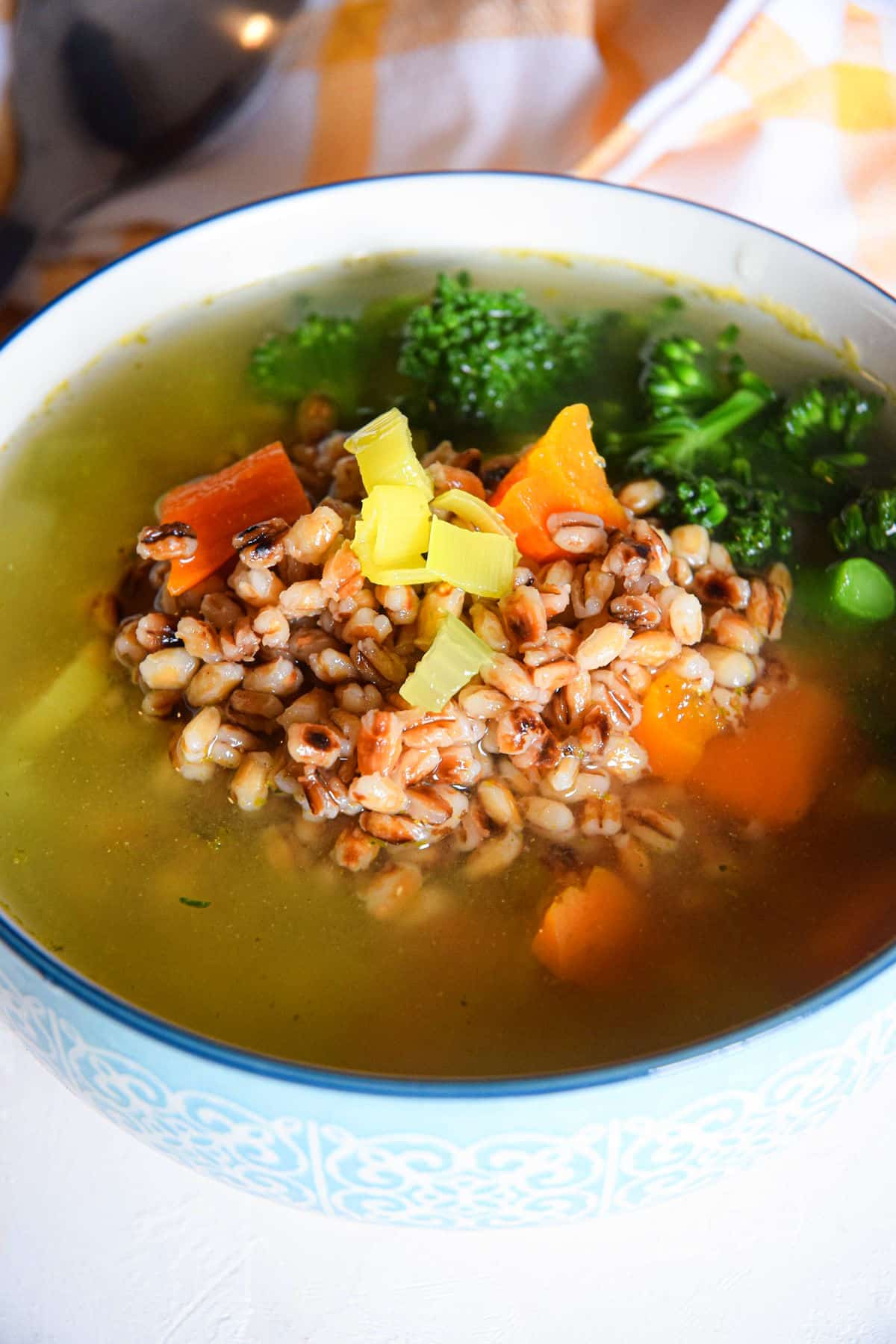Hulled barley soup.