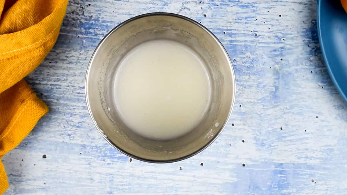 Small pail of cake pop coating.