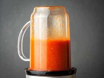 Ketchup mixture in blender.