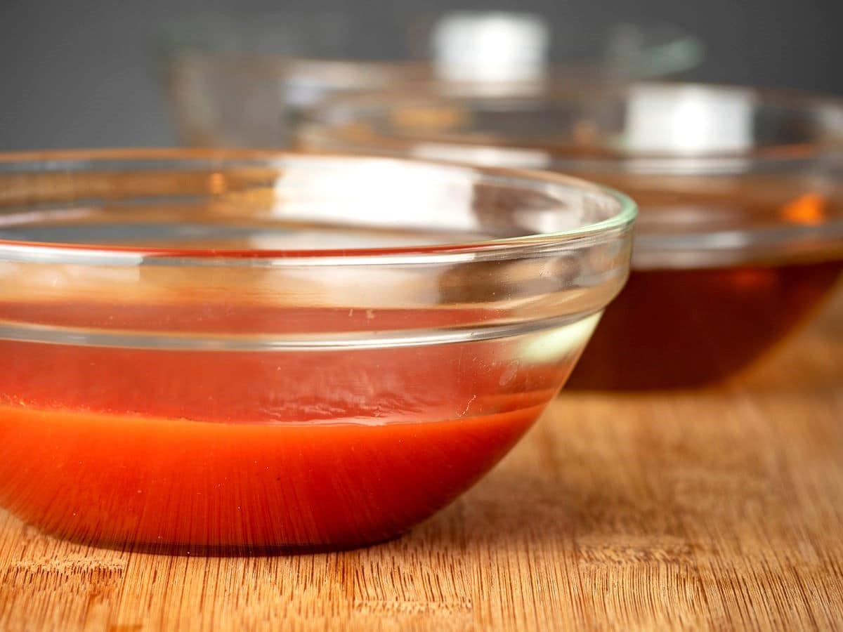 Tomato paste in bowl.