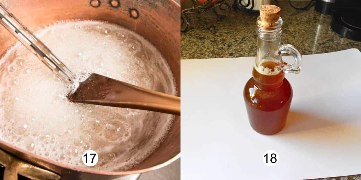 Image collage of maple syrup.