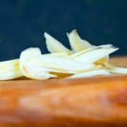 Sliced garlic.