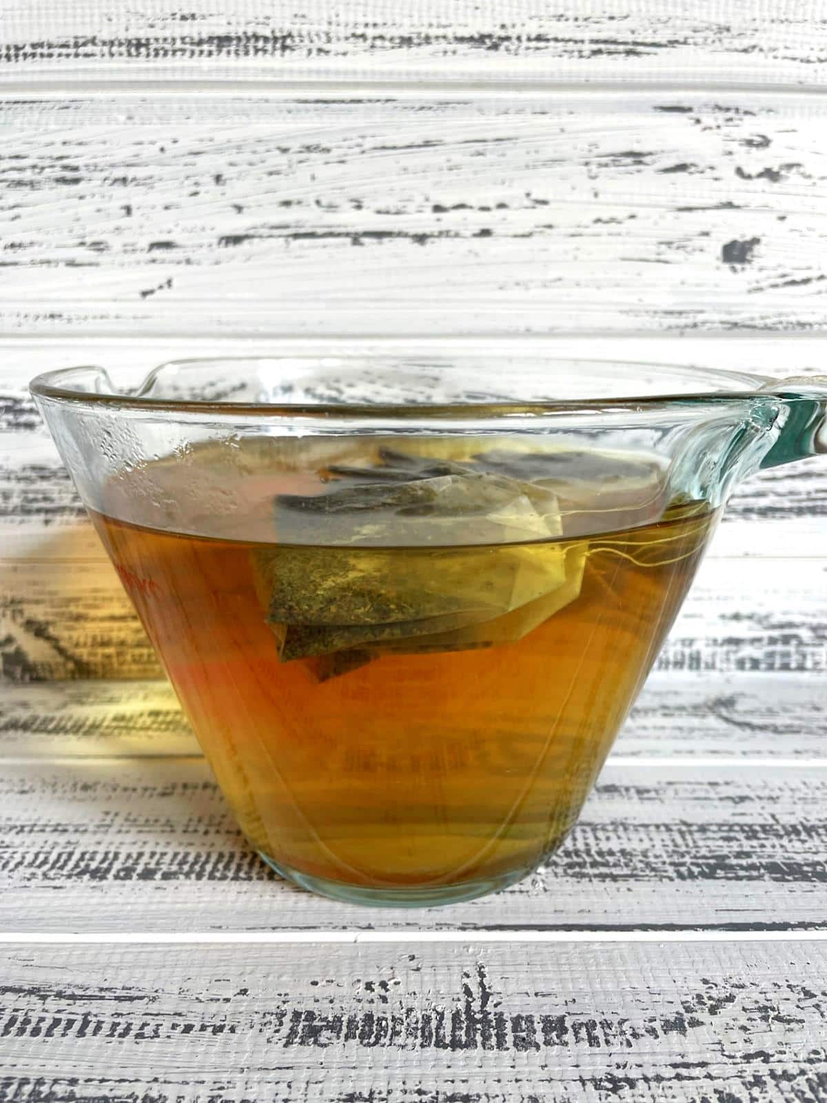 Green tea steeping.