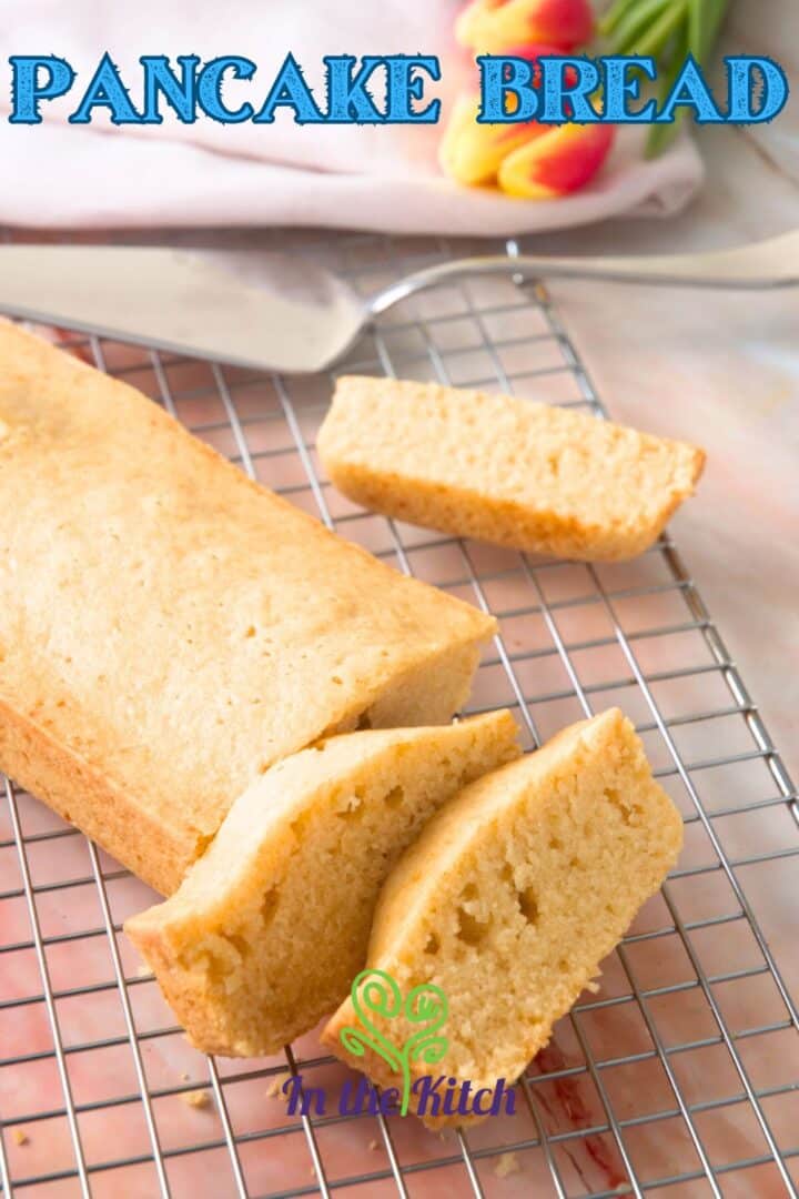 Pancake bread on baking rack.