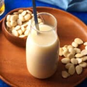Orgeat almond syrup in jar.