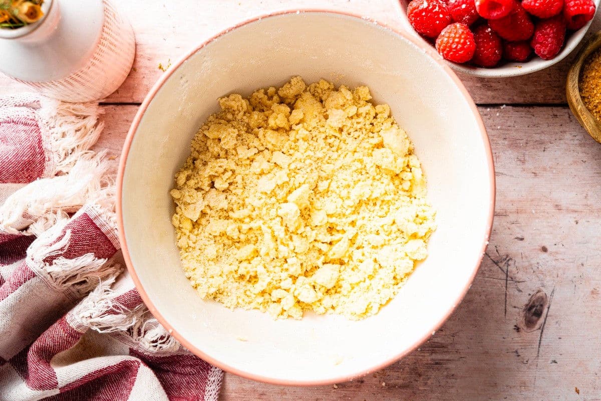 Butter and flour in bowl.