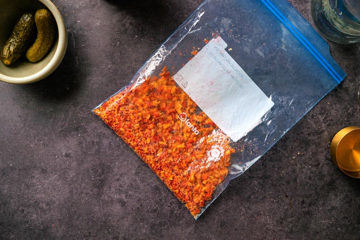 Fuego Takis chips in a sealed ziptop bag.
